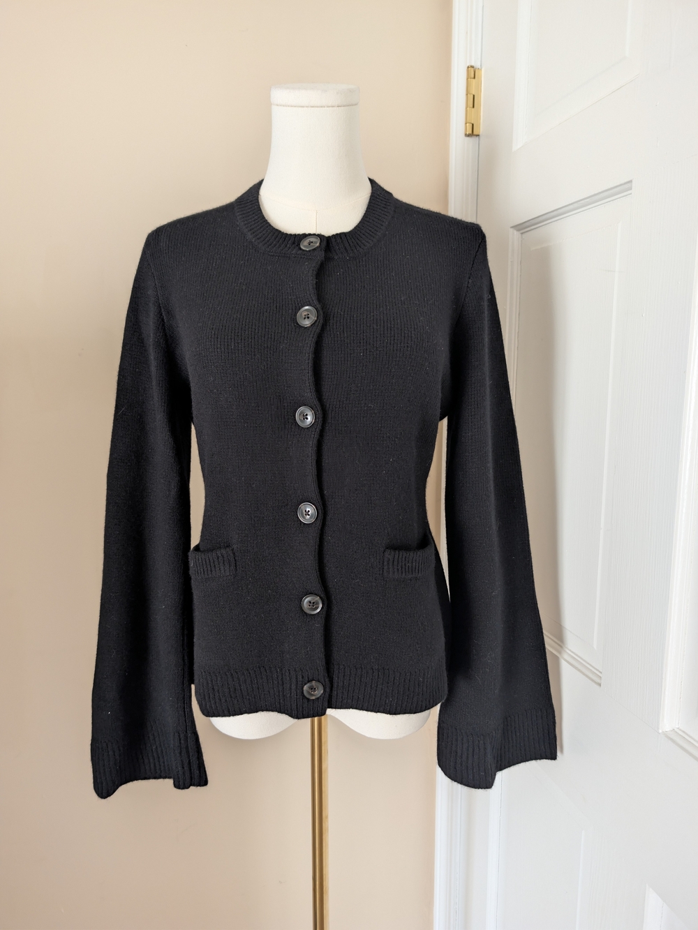 NWOT Quince 100% Mongolian Cashmere Structured Cardigan Black Small S